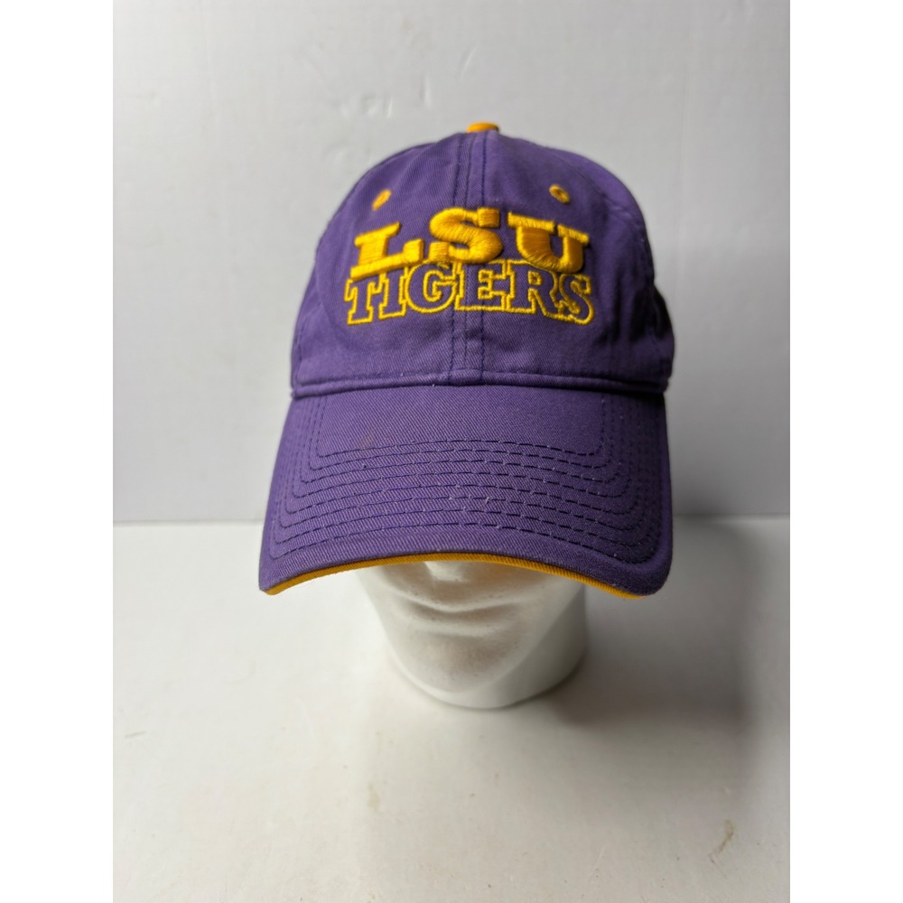 LSU Tigers The Game Purple Adjustable Strapback Baseball Hat Cap Yellow Logo OSF